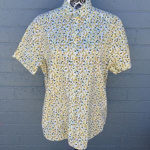 Cactus White Lemon Print Button Down Shirt